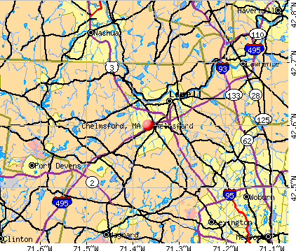 Chelmsford, MA map