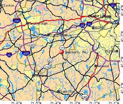 Sherborn, MA map