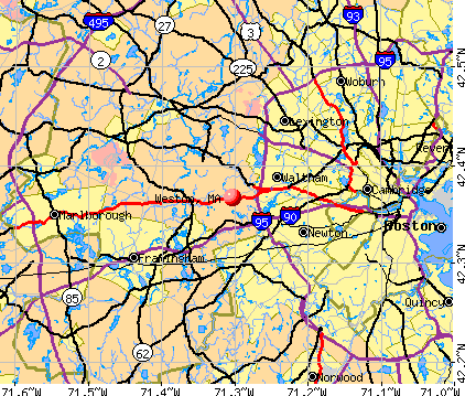 Weston, MA map
