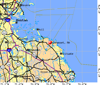 Cohasset, MA map