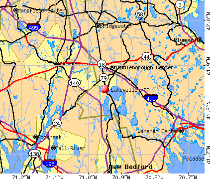 Lakeville, MA map