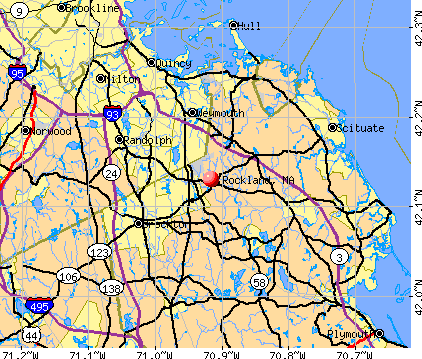 Rockland, MA map