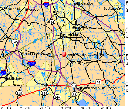 West Bridgewater, MA map