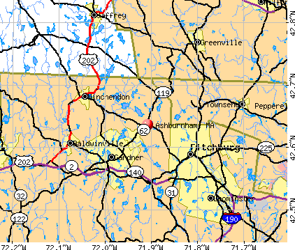 Ashburnham, MA map