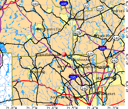 Blackstone, MA map