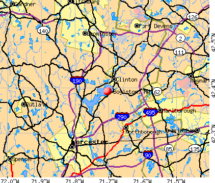 Boylston, MA map