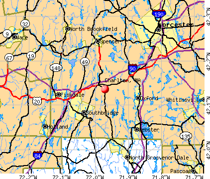 Charlton, MA map