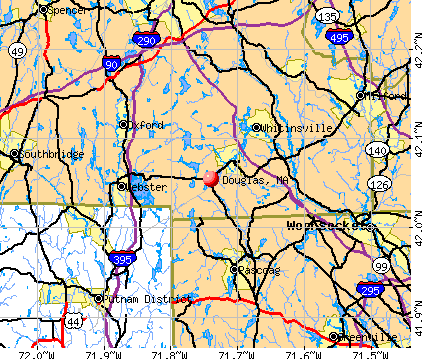 Douglas, MA map