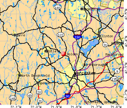 Holden, MA map
