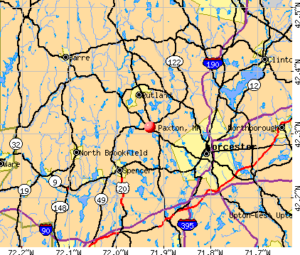 Paxton, MA map