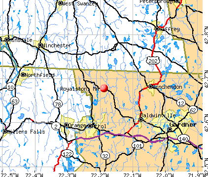 Royalston, MA map