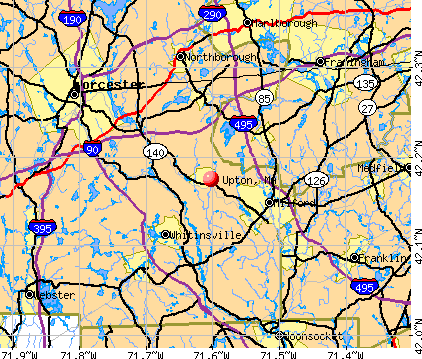 Upton, MA map