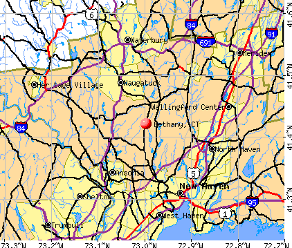 Bethany, CT map