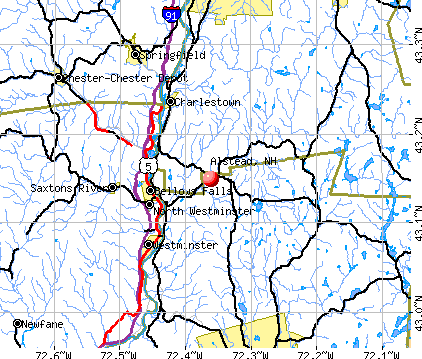 Alstead, NH map