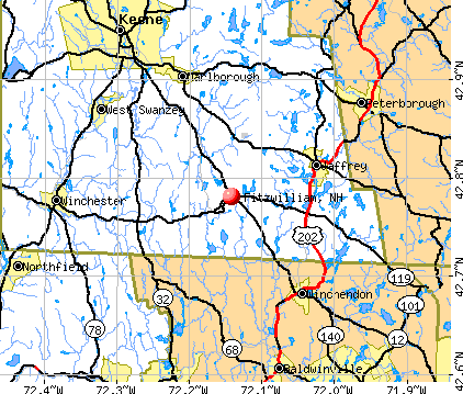 Fitzwilliam, NH map