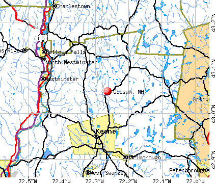 Gilsum, NH map