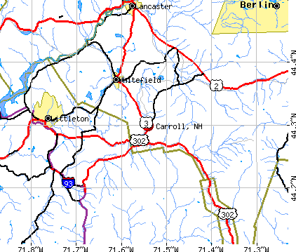 Carroll, NH map