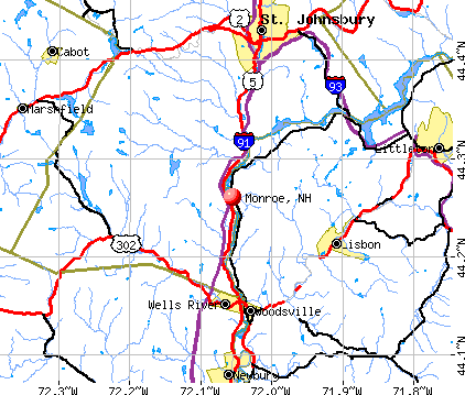 Monroe, NH map