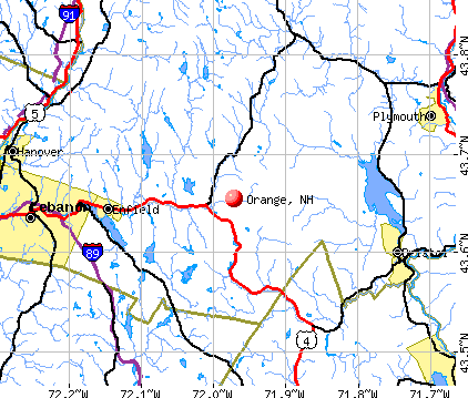 Orange, NH map