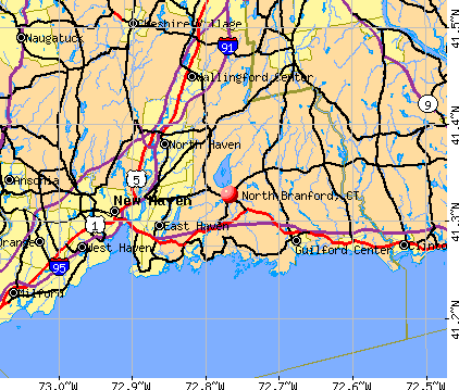 North Branford, CT map