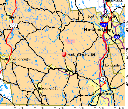 Mont Vernon, NH map