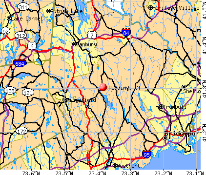 Redding, CT map