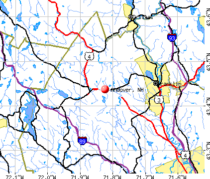 Andover, NH map