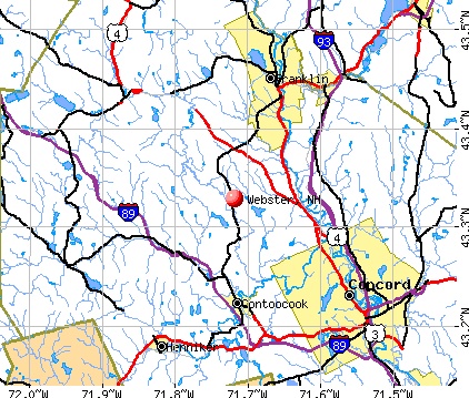 Webster, NH map