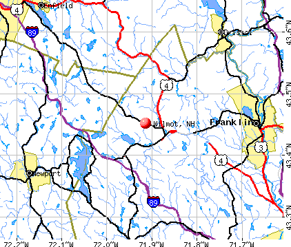 Wilmot, NH map