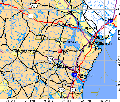 Newfields, NH map