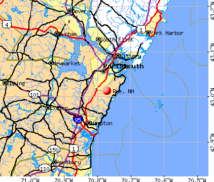 Rye, NH map