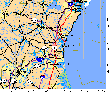 Seabrook, NH map