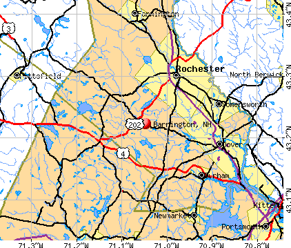 Barrington, NH map