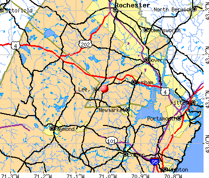 Lee, NH map