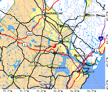 Madbury, NH map