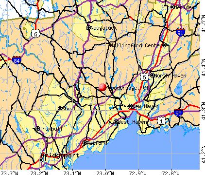 Woodbridge, CT map