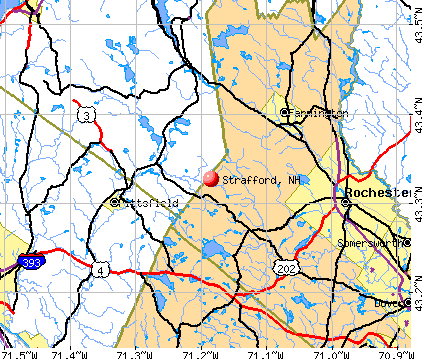Strafford, NH map