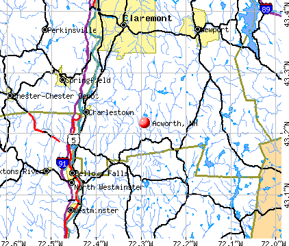 Acworth, NH map