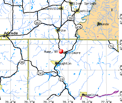 Hume, NY map