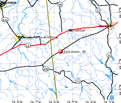 Dickinson, NY map