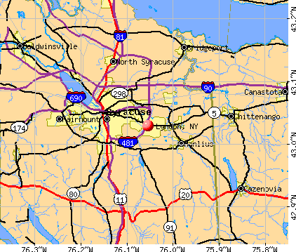 Lyndon, NY map