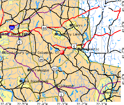 Columbia, CT map