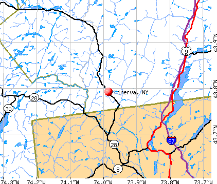 Minerva, NY map