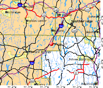 Union, CT map
