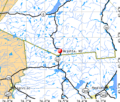 Arietta, NY map