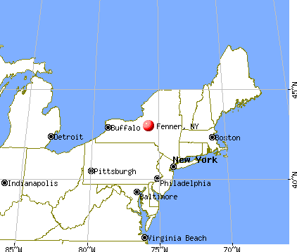Fenner, New York map