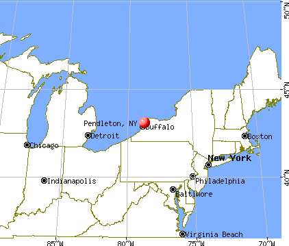 Pendleton, New York map