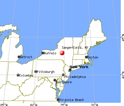 Sangerfield, New York map