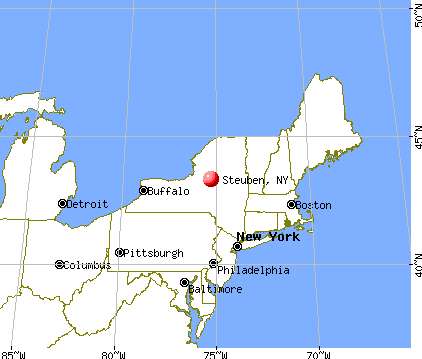 Steuben, New York map
