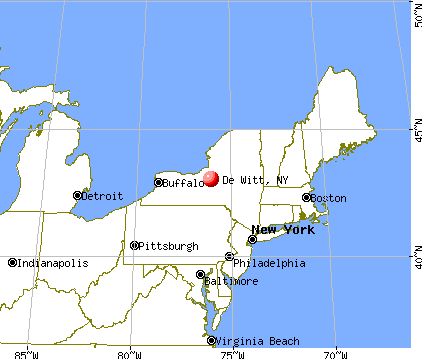 De Witt, New York map